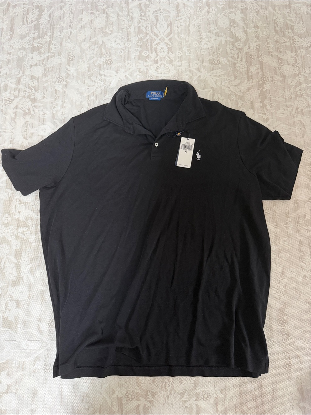 Polo by Ralph Lauren Black Polo with White Pony Logo
